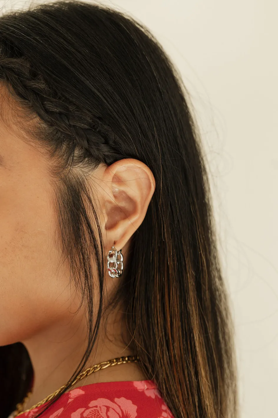Ali Express Chain Link Hoop Earrings Gold/Silver Online