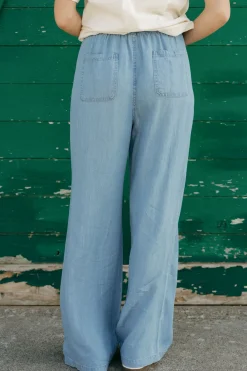 Blu Pepper Charlie Pants-Chambray Blue Online