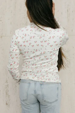 Rareraw Charlotte Top-Cream Floral White Fashion