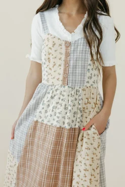 Polagram Claire Dress-Ivory Multi Neutral Sale