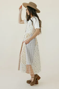 Polagram Claire Dress-Ivory Multi Neutral Sale
