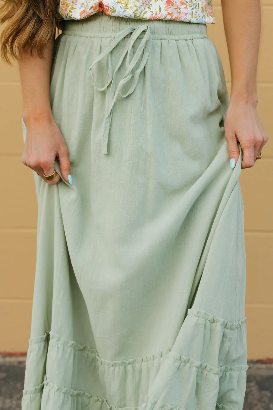 Camellia Clover Skirt-Sage Green New