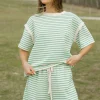 Polagram Colbie Top-Ivory/ Green Clearance