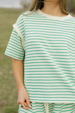 Polagram Colbie Top-Ivory/ Green Clearance