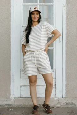 Polagram Corrie Shorts-Ivory/Taupe Neutral Hot