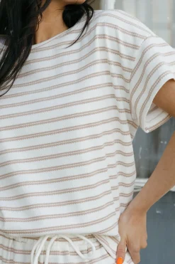Polagram Corrie Top-Ivory/Taupe Neutral Discount