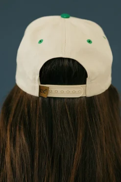 Fashion City Courtside Pickleball Club Trucker Hat- Cream/Green Online