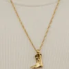 Ali Express Cowgirl Boot Necklace Gold/Silver Outlet