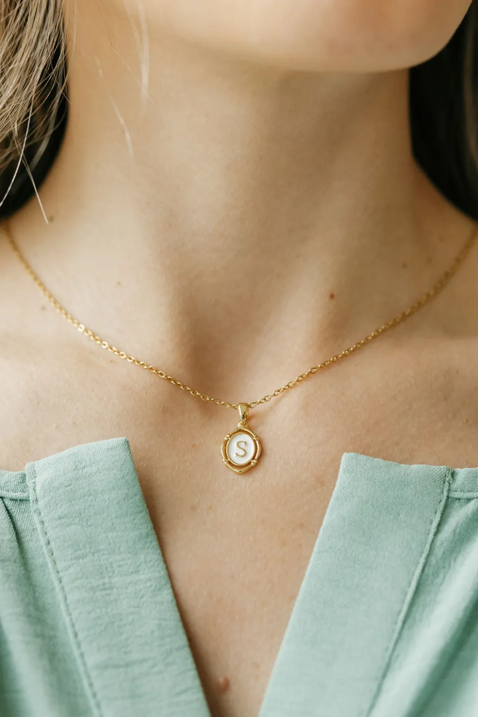 Ali Express Dainty Initial Necklace-Gold Hot
