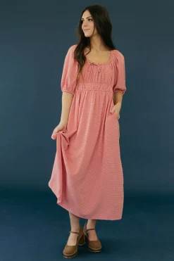 Polagram Dakotah Dress- Red Outlet