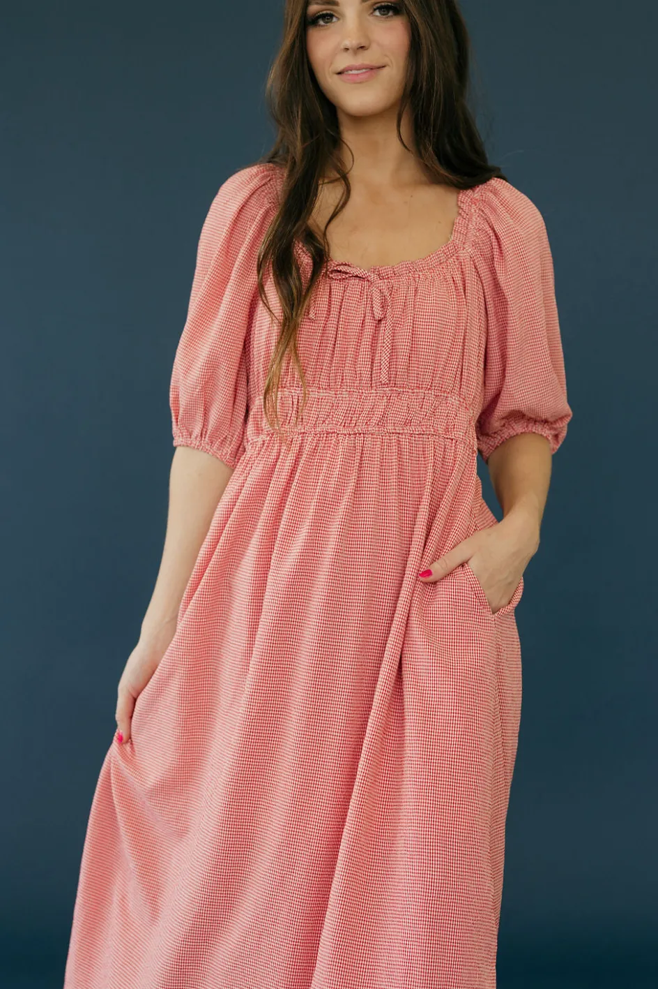 Polagram Dakotah Dress- Red Outlet