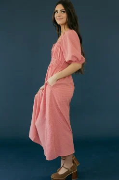 Polagram Dakotah Dress- Red Outlet