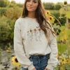 Shop Southern Belle Dancing Skeletons Pullover-Taupe Fashion