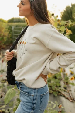 Shop Southern Belle Dancing Skeletons Pullover-Taupe Fashion