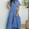 UpMost Daniela Dress-Dusty Blue New
