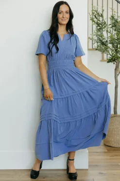 UpMost Daniela Dress-Dusty Blue New