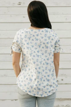 Les Amis Destiny Top-Ivory/Blue White Outlet