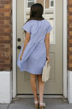 Anniewear Dilly Dress-/Ivory Blue Hot