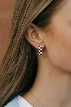 Ali Express Donnie Earrings- Black/White Fashion