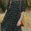 Dongguan Huoyoung Apparel Co Downtown Memories Dress- Floral Black New
