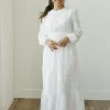 Tea N Rose Elisabeth Dress-Pure White Clearance