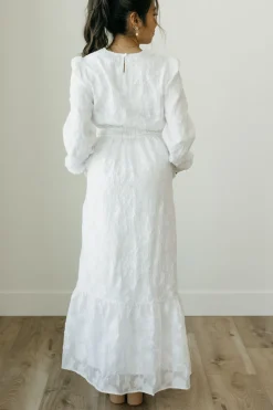 Tea N Rose Elisabeth Dress-Pure White Clearance