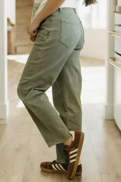 Mica Denim Elliott Pants-Hunter Green New