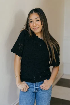 Polagram Emmie Top- Black New