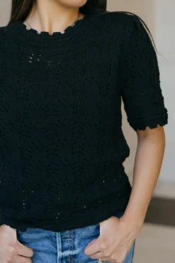 Polagram Emmie Top- Black New