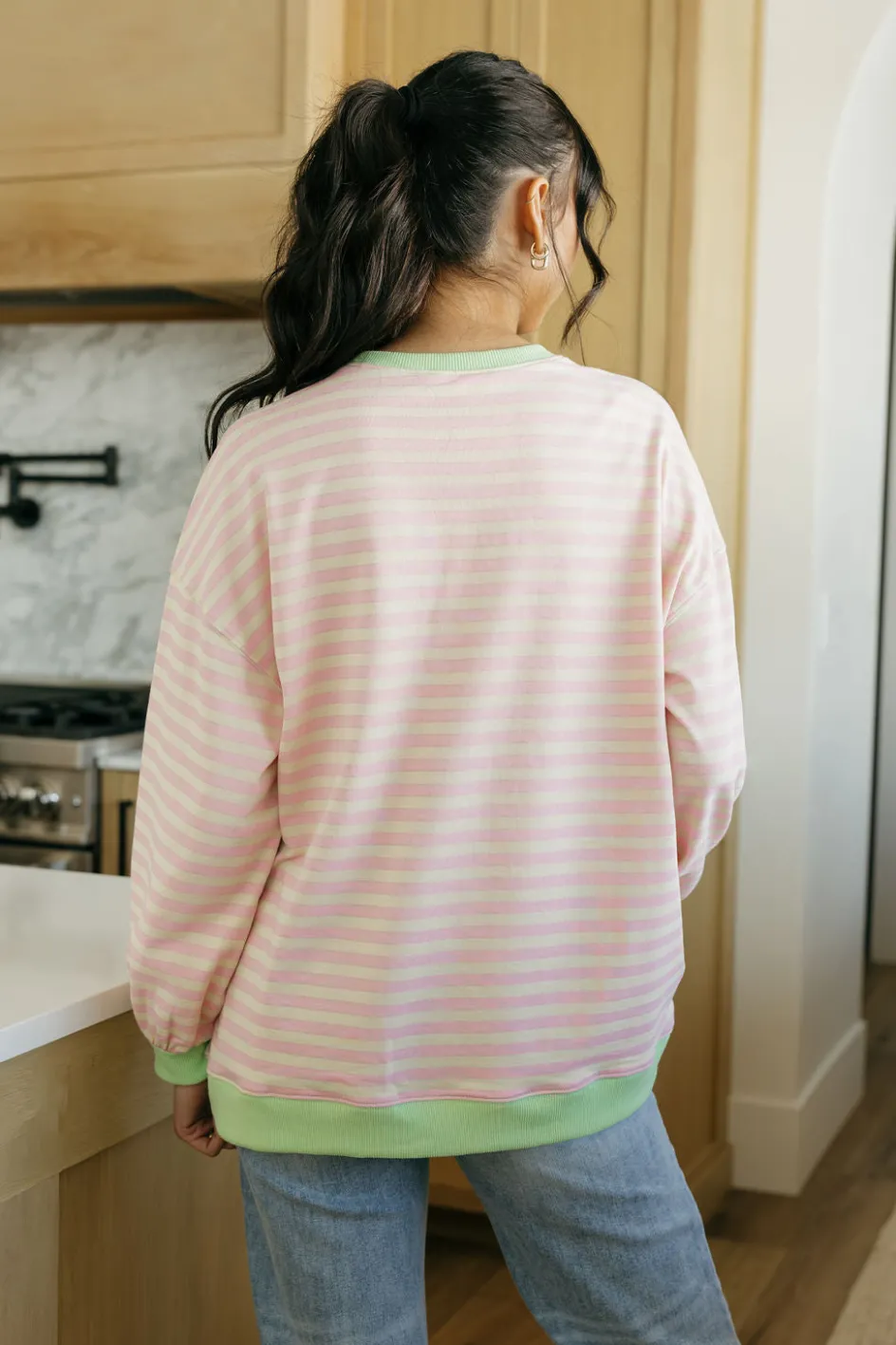 Sewn and Seen Erica Top-/Green Pink Clearance