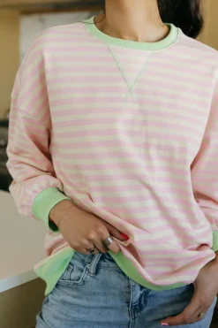 Sewn and Seen Erica Top-/Green Pink Clearance