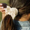Ali Express Eyelet Scrunchie Cream Sale