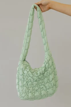 Ali Express Farris Quilted Shoulder Bag Cream/Black/Mint Discount