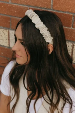 Ali Express Faux Leather Headband Black/Beige Sale