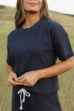 Dongguan Huoyoung Apparel Co Fitz Top-Navy Blue Discount
