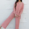 Free People Hailee Sweater Set-Rosie Pink New