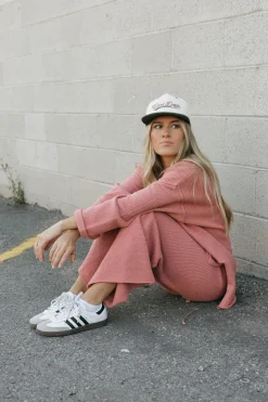 Free People Hailee Sweater Set-Rosie Pink New