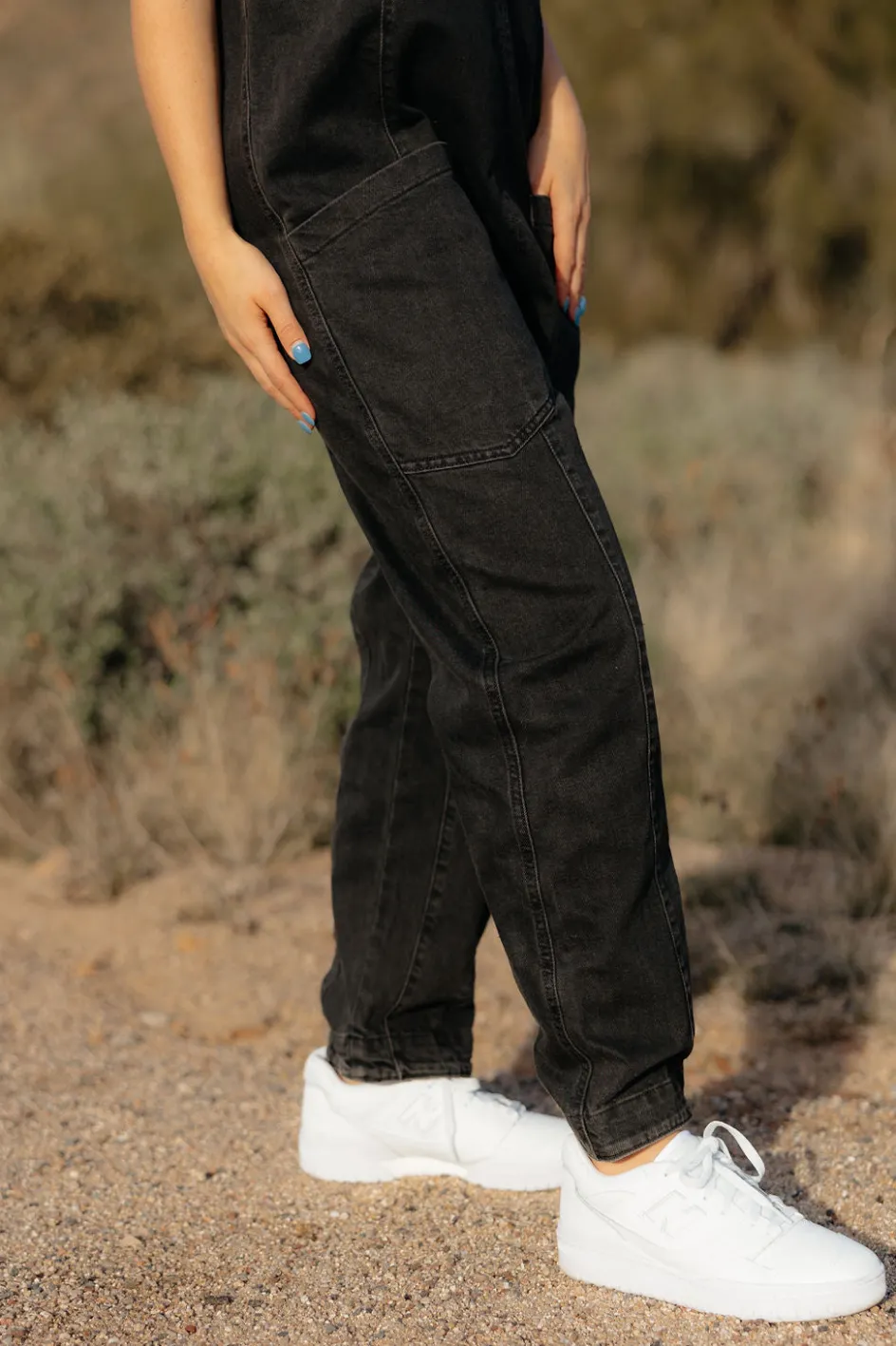Free People High Roller Jumpsuit-Mineral Black Sale