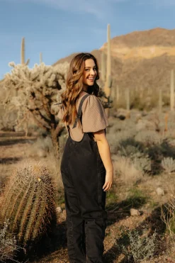 Free People High Roller Jumpsuit-Mineral Black Sale