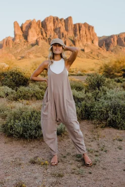 Free People Hot Shot Onesie-Mocha Latte Outlet