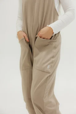 Free People Hot Shot Onesie-Mocha Latte Outlet