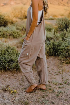 Free People Hot Shot Onesie-Mocha Latte Outlet