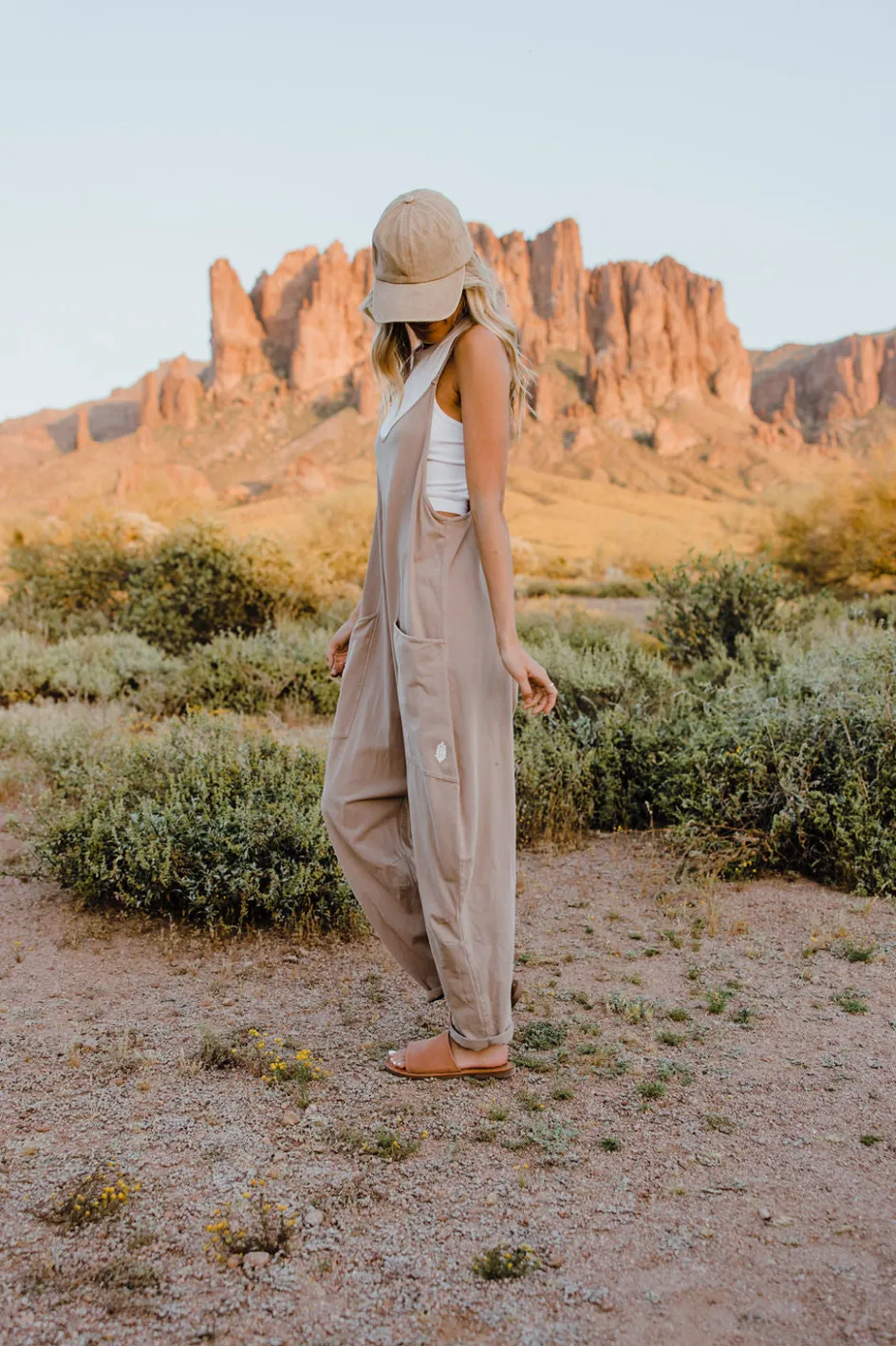 Free People Hot Shot Onesie-Mocha Latte Outlet