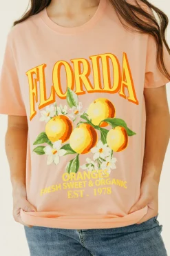 Alexis G. Fresh Oranges Tee-Peach Pink Clearance