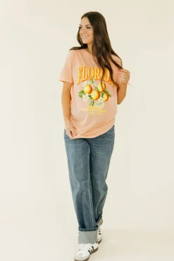 Alexis G. Fresh Oranges Tee-Peach Pink Clearance