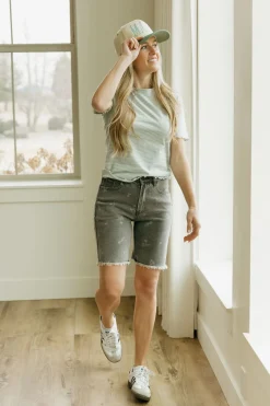 Tea N Rose Gabe Shorts-Washed Black Hot