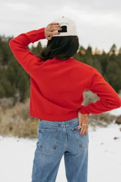 Ooh Fashion Gia Cardigan- Red Clearance