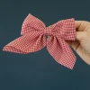 Ali Express Gingham Hair Bow Black/Red New