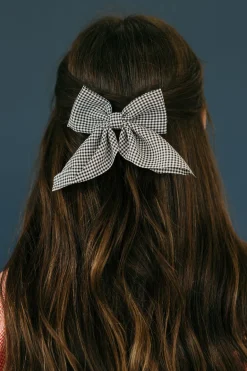 Ali Express Gingham Hair Bow Black/Red New