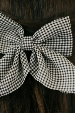 Ali Express Gingham Hair Bow Black/Red New